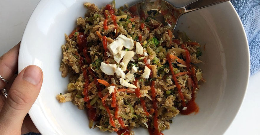 Warm Asian Chicken Quinoa Salad